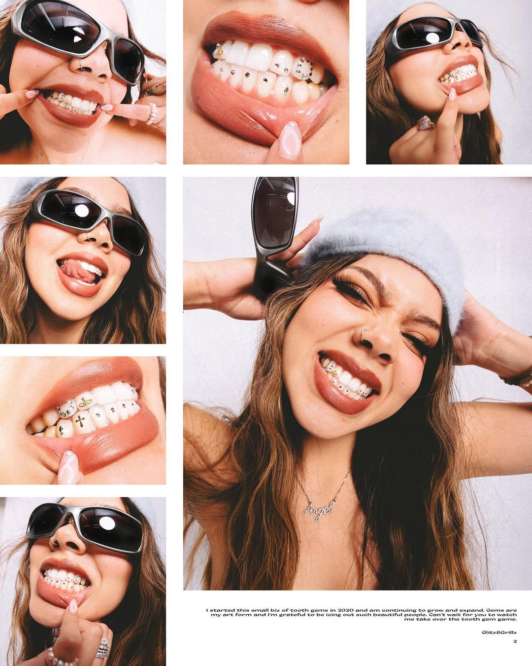 Glitz and Grillz lifestyle posing collage